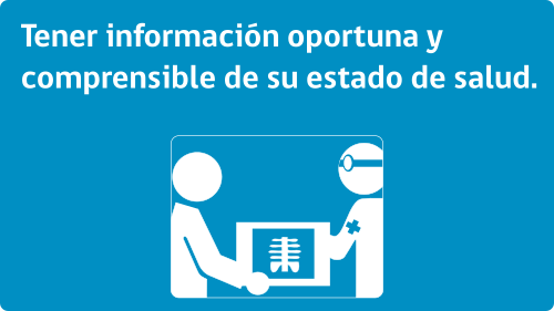 Tener información oportuna y comprensible de su estado de salud