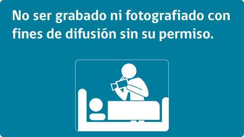 Nos ser grabado ni fotografiado con fines de difusión sin su permiso