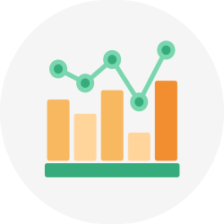 grafico de barras y de puntos juntos